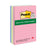 Post-it® Original Recycled Note Pads, Note Ruled, 4" x 6", Sweet Sprinkles Collection Colors, 100 Sheets/Pad, 5 Pads/Pack (MMM660RPA)