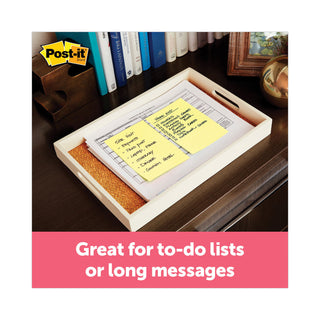 Post-it® Original Pads in Canary Yellow, Note Ruled, 4" x 6", 100 Sheets/Pad, 12 Pads/Pack (MMM660YW)
