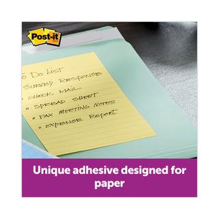 Post-it® Original Pads in Canary Yellow, Note Ruled, 4" x 6", 100 Sheets/Pad, 12 Pads/Pack (MMM660YW)