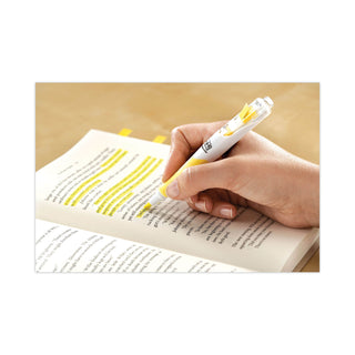 Post-it® Flag+ Highlighter, Assorted Ink/Flag Colors, Chisel Tip, Assorted Barrel Colors, 3/Pack (MMM689HL3)