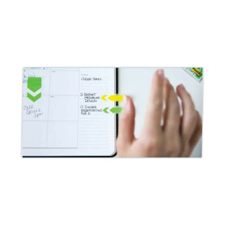 Post-it® Flag+ Highlighter, Assorted Ink/Flag Colors, Chisel Tip, Assorted Barrel Colors, 3/Pack (MMM689HL3)