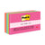 Post-it® Original Pads in Poptimistic Collection Colors, 3" x 5", 100 Sheets/Pad, 5 Pads/Pack (MMM6555PK)