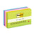 Post-it® Original Pads in Floral Fantasy Collection Colors, 3" x 5", 100 Sheets/Pad, 5 Pads/Pack (MMM6555UC)