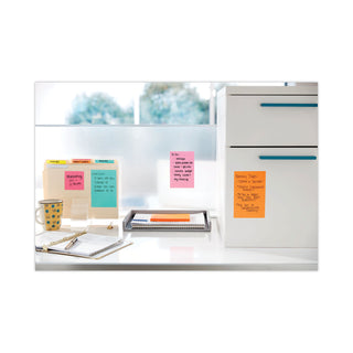Post-it® Pads in Supernova Neon Collection Colors, Note Ruled, 4" x 6", 90 Sheets/Pad, 3 Pads/Pack (MMM6603SSMIA)