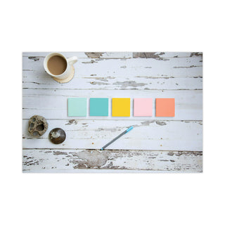 Post-it® Original Pads in Beachside Cafe Collection Colors, Note Ruled, 4" x 6", 100 Sheets/Pad, 5 Pads/Pack (MMM6605PKAST)