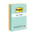 Post-it® Original Pads in Beachside Cafe Collection Colors, Note Ruled, 4" x 6", 100 Sheets/Pad, 5 Pads/Pack (MMM6605PKAST)