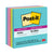 Post-it® Pads in Supernova Neon Collection Colors, Note Ruled, 4" x 4", 90 Sheets/Pad, 6 Pads/Pack (MMM6756SSMIA)