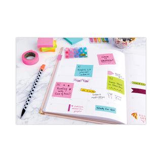 Post-it® Mini Cubes, 1.88" x 1.88", Green Wave and Orange Wave Collections, 400 Sheets/Cube, 3 Cubes/Pack (MMM20513PK)