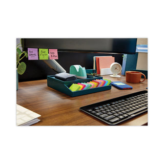 Post-it® Mini Cubes, 1.88" x 1.88", Green Wave and Orange Wave Collections, 400 Sheets/Cube, 3 Cubes/Pack (MMM20513PK)