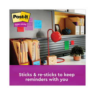 Post-it® Pads in Playful Primary Collection Colors, Cabinet Pack, 3" x 3", 70 Sheets/Pad, 24 Pads/Pack (MMM65424SSANCP)