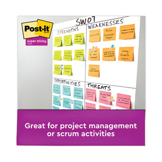 Post-it® Pads in Supernova Neon Collection Colors, Cabinet Pack, 3" x 3", 70 Sheets/Pad, 24 Pads/Pack (MMM65424SSMIACP)