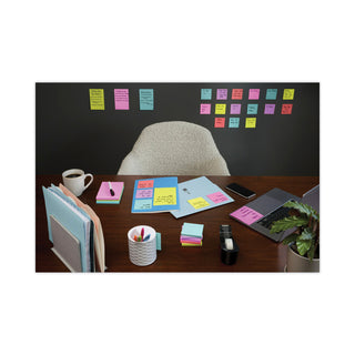Post-it® Pads in Supernova Neon Collection Colors, Cabinet Pack, 3" x 3", 70 Sheets/Pad, 24 Pads/Pack (MMM65424SSMIACP)