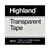 Highland™ Transparent Tape, 1" Core, 0.5" x 36 yds, Clear (MMM5910121296)