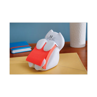 Post-it® Cat Notes Dispenser, For 3 x 3 Pads, White, Includes (2) Rio de Janeiro Super Sticky Pop-up Pad (MMMCAT330)