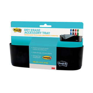 Post-it® Dry Erase Accessory Tray, 8 1/2 x 3 x 5 1/4, Black (MMMDEFTRAY)