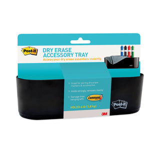 Post-it® Dry Erase Accessory Tray, 8 1/2 x 3 x 5 1/4, Black (MMMDEFTRAY)