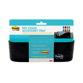 Post-it® Dry Erase Accessory Tray, 8 1/2 x 3 x 5 1/4, Black (MMMDEFTRAY)