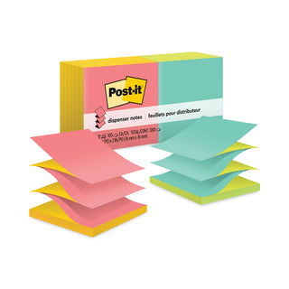 Post-it® Original Pop-up Refill, Poptimistic Collection Alternating-Color Value Pack, 3" x 3", 100 Sheets/Pad, 12 Pads/Pack (MMMR330NALT)