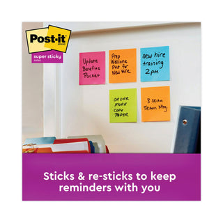 Post-it® Pop-up 3 x 3 Note Refill, 3" x 3", Energy Boost Collection Colors, 90 Sheets/Pad, 10 Pads/Pack (MMMR33010SSAU)