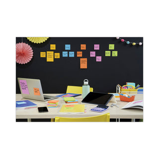 Post-it® Pop-up 3 x 3 Note Refill, 3" x 3", Energy Boost Collection Colors, 90 Sheets/Pad, 18 Pads/Pack (MMMR33018SSAUCP)