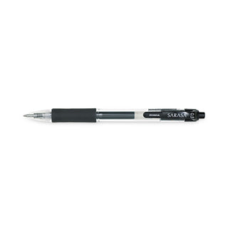 Zebra® Sarasa Dry Gel X20 Retractable Gel Pen, Fine 0.5mm, Black Ink, Smoke Barrel, Dozen (ZEB46710)