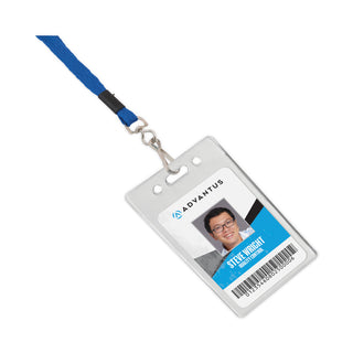 Advantus Breakaway Lanyards, Metal J-Hook Fastener, Blue, 24/Box (AVT97130)