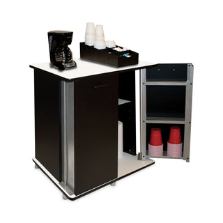Vertiflex® Refreshment Stand, Two-Shelf, 29.5w x 21d x 33h, Black/White (VRT35157)