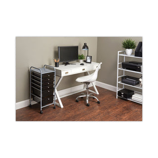 Advantus Portable Drawer Organizer, 13w x 15.38d x 32.13h, Smoke/Matte Gray (AVT34005)