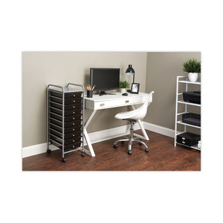 Advantus Portable Drawer Organizer, 13w x 15.38d x 37.75h, Smoke/Matte Gray (AVT34007)