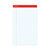 Universal® Perforated Ruled Writing Pads, Wide/Legal Rule, Red Headband, 50 White 8.5 x 14 Sheets, Dozen (UNV45000)