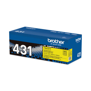 Brother TN431Y Toner, 1800 Page-Yield, Yellow (BRTTN431Y)