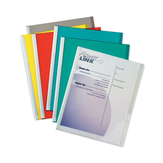 C-Line® Report Covers with Binding Bars, Vinyl, Assorted, 8 1/2 x 11, 50/BX (CLI32550)