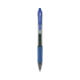 Zebra® Sarasa Dry Gel X20 Retractable Gel Pen, Medium 0.7mm, Blue Ink, Translucent Blue Barrel, 36/Pack (ZEB46236)