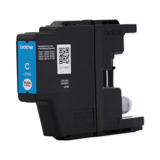 Brother LC75C Innobella High-Yield Ink, 600 Page-Yield, Cyan (BRTLC75C)