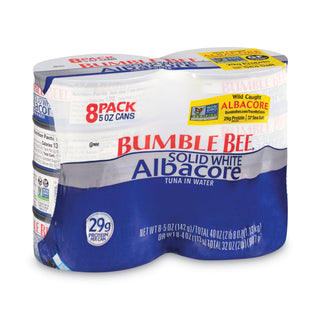 Bumble Bee® Solid White Albacore Tuna in Water, 5 oz Can, 8 Count (GRR22000701)