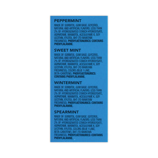 Orbit® Sugar-Free Chewing Gum Variety Box, Four Mint Flavors, 14 Pieces/Pack, 18 Packs/Box (GRR22000568)