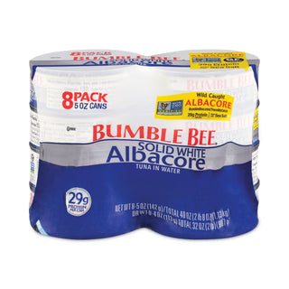 Bumble Bee® Solid White Albacore Tuna in Water, 5 oz Can, 8 Count (GRR22000701)