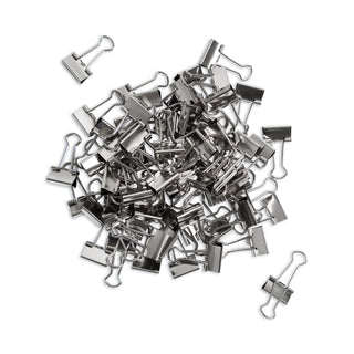 U Brands Binder Clips, Small, Silver, 72/Pack (UBR3602U0624)