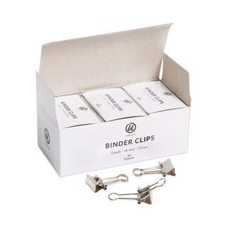U Brands Binder Clips, Small, Silver, 72/Pack (UBR3602U0624)