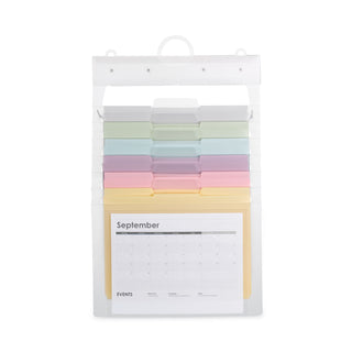 Smead™ Cascading Wall Organizer, 6 Sections, Letter, 14.25 x 24.25, Pastel/Assorted Colors (SMD92064)