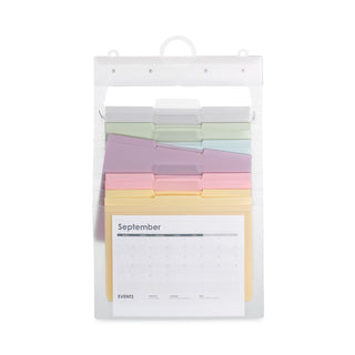 Smead™ Cascading Wall Organizer, 6 Sections, Letter, 14.25 x 24.25, Pastel/Assorted Colors (SMD92064)