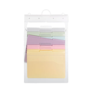 Smead™ Cascading Wall Organizer, 6 Sections, Letter, 14.25 x 24.25, Pastel/Assorted Colors (SMD92064)
