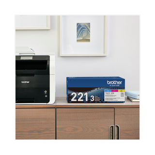 Brother TN2213PK Toner, 1,400 Page-Yield, Cyan/Magenta/Yellow (BRTTN2213PK)