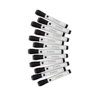 U Brands U-Defense Antimicrobial Dry-Erase Markers, Broad Chisel Tip, Black, 12/Pack (UBR3284U0012)