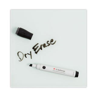 U Brands U-Defense Antimicrobial Dry-Erase Markers, Broad Chisel Tip, Black, 12/Pack (UBR3284U0012)