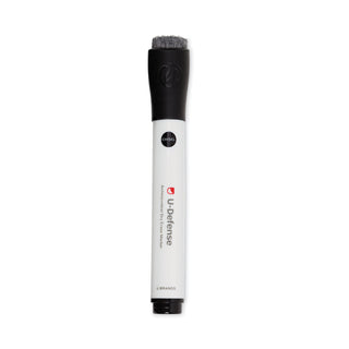 U Brands U-Defense Antimicrobial Dry-Erase Markers, Broad Chisel Tip, Black, 12/Pack (UBR3284U0012)