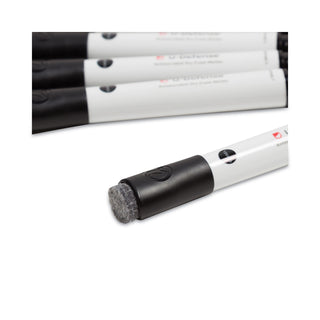 U Brands U-Defense Antimicrobial Dry-Erase Markers, Broad Chisel Tip, Black, 12/Pack (UBR3284U0012)