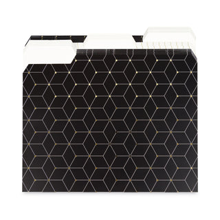 U Brands Fashion File Folders, 1/3-Cut Tabs: Assorted, Letter Size, Assorted Colors, 24/Box (UBR4150U0112)