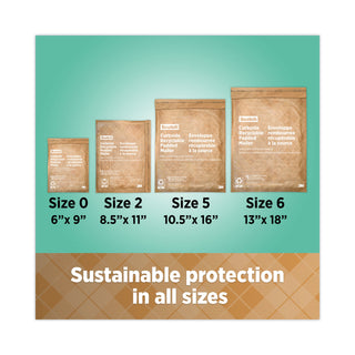 Scotch® Curbside Recyclable Padded Mailer, #5, Self-Adhesive Closure, Interior Dimensions: 10.8” x 14.8”, Natural Kraft, 100/Carton (MMMCR51)