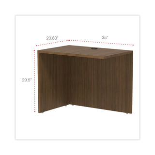 Alera® Valencia Series Reversible Return/Bridge Shell, 35w x 23 5/8d x 29 1/2h, Modern Walnut (ALEVA353624WA)